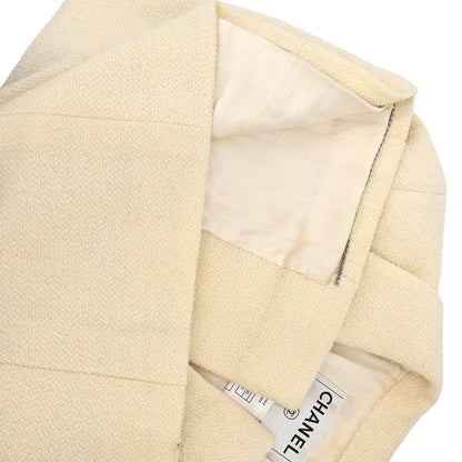 Chanel 2003 Single Breasted Jacket Ivory #38