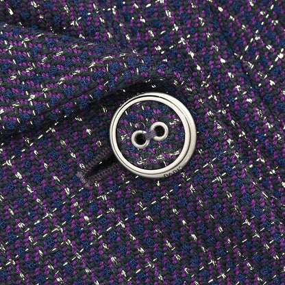 Chanel 2008 Double Breasted Tweed Jacket Purple