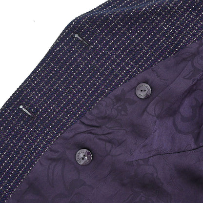 Chanel 2008 Double Breasted Tweed Jacket Purple