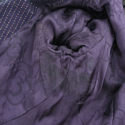 Chanel 2008 Double Breasted Tweed Jacket Purple