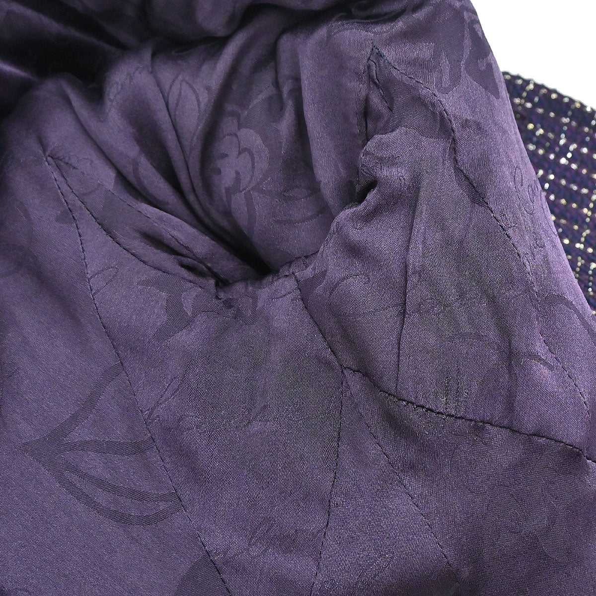 Chanel 2008 Double Breasted Tweed Jacket Purple