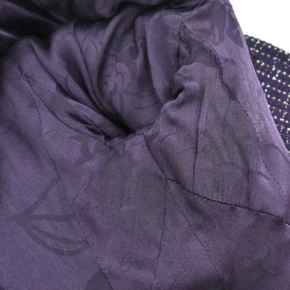 Chanel 2008 Double Breasted Tweed Jacket Purple