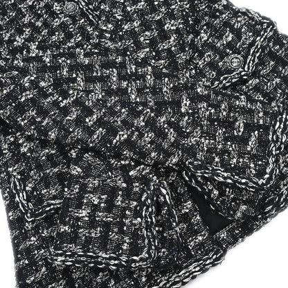 Chanel 2013-2014 Jacket Tweed Black #38