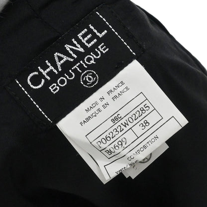 Chanel 1996 Setup Suit Jacket Skirt Tweed Black #38