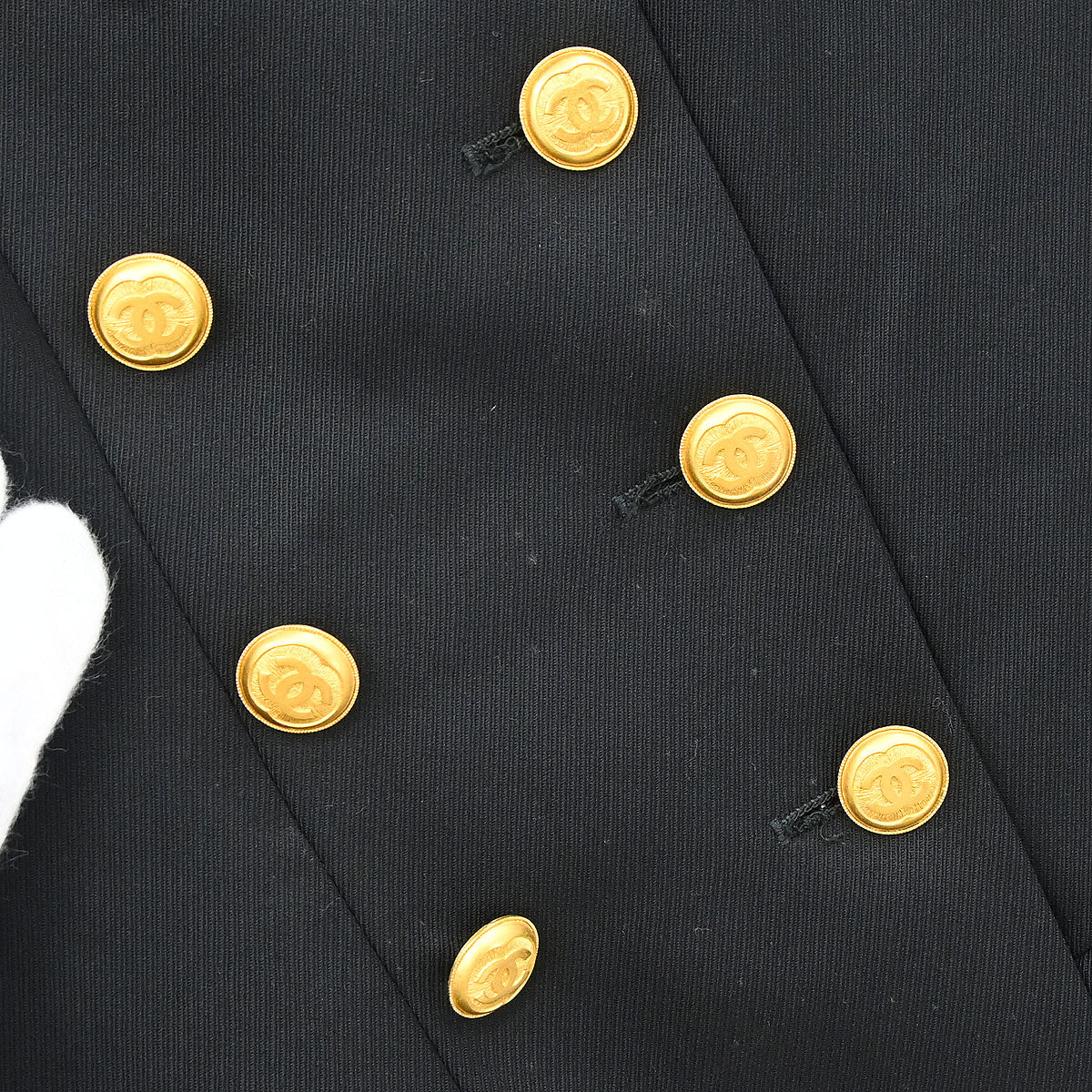 Chanel 1996 Double Breasted Jacket Black #38