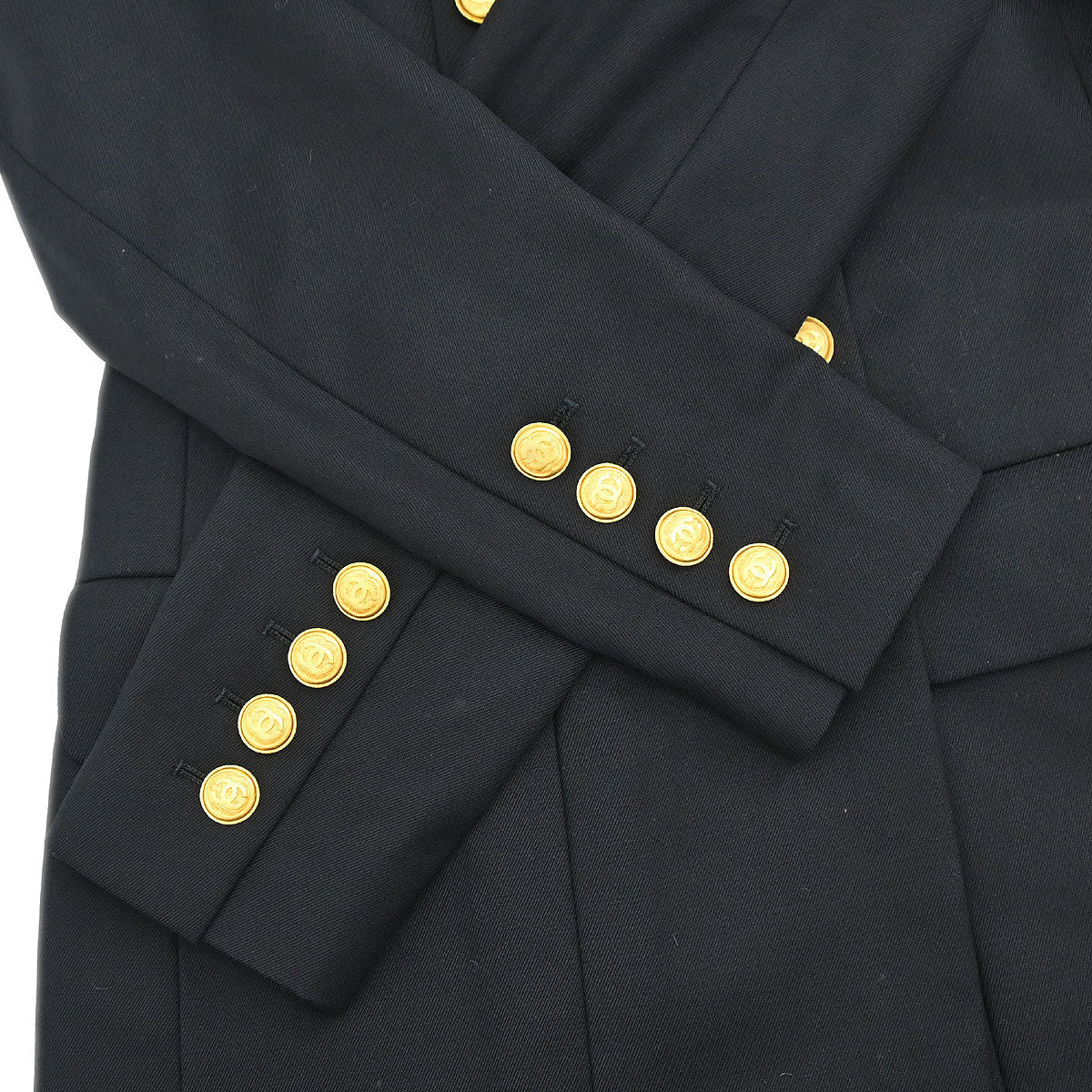 Chanel 1996 Double Breasted Jacket Black #38