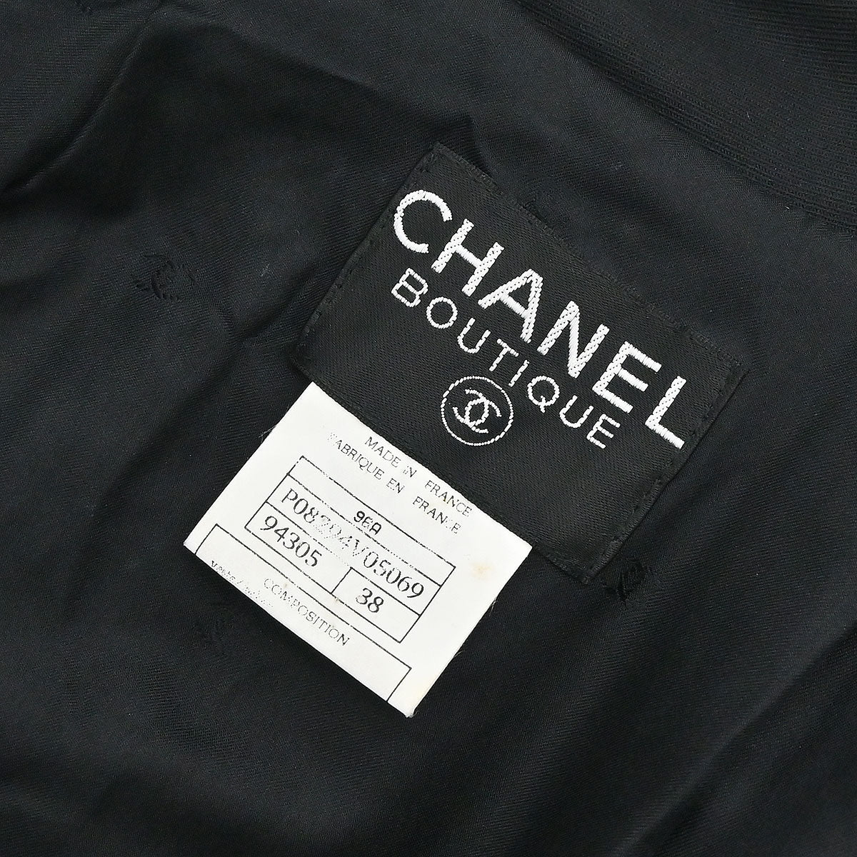 Chanel 1996 Double Breasted Jacket Black #38