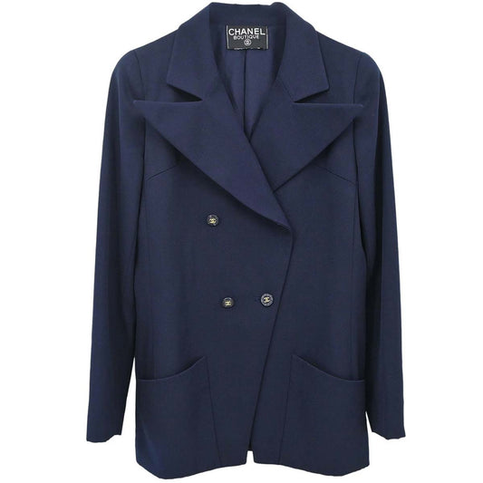 Chanel Double Breasted Jacket Navy