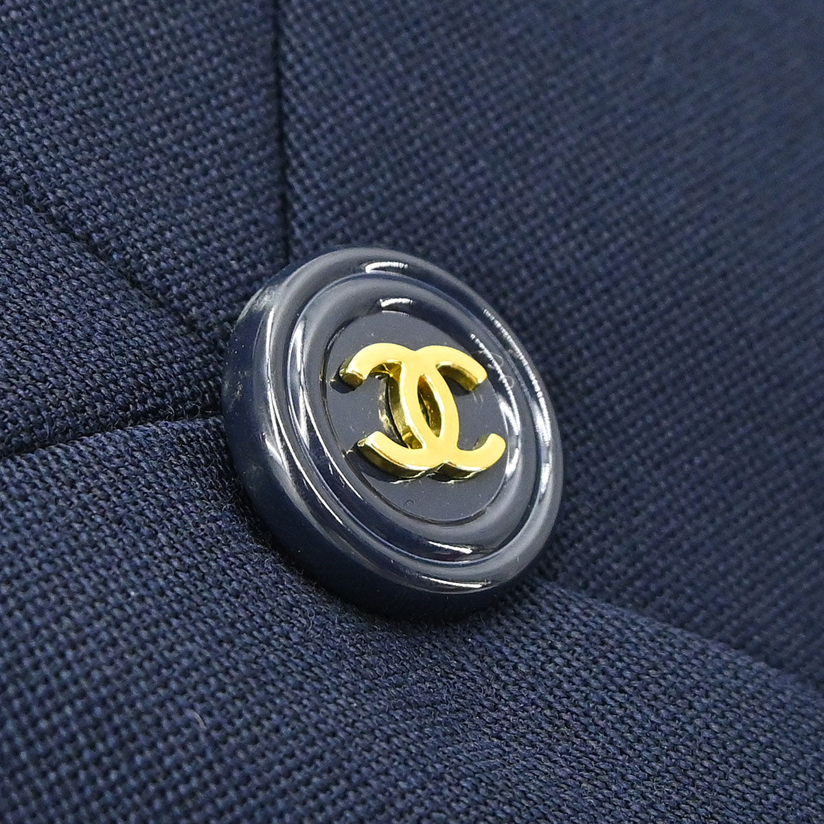 Chanel Double Breasted Jacket Navy