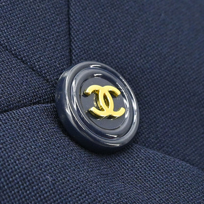 Chanel Double Breasted Jacket Navy