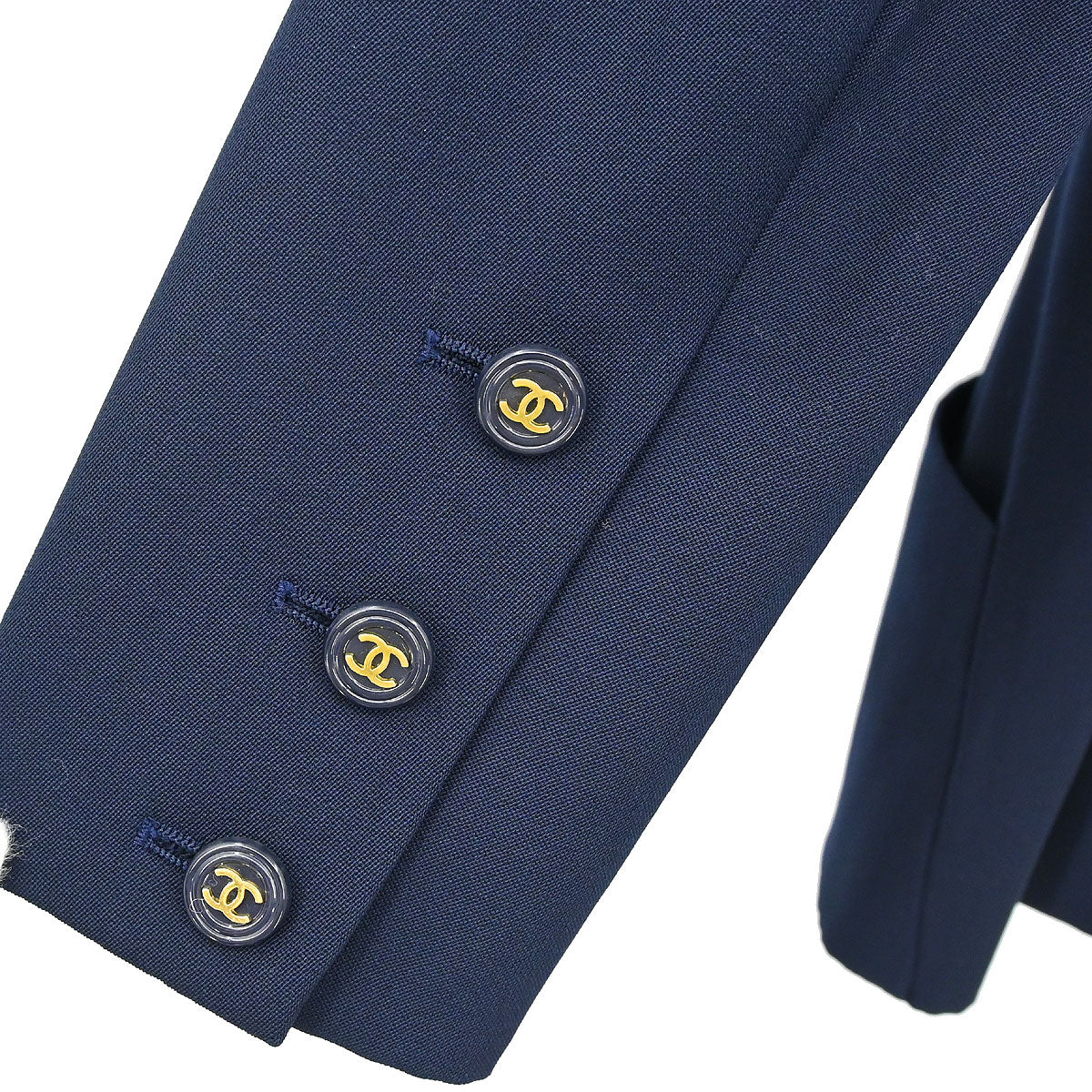 Chanel Double Breasted Jacket Navy
