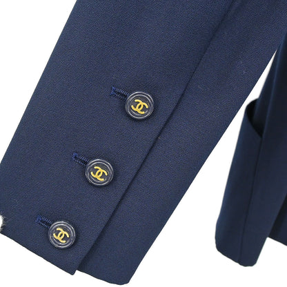 Chanel Double Breasted Jacket Navy
