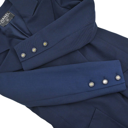 Chanel Double Breasted Jacket Navy