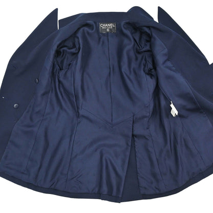 Chanel Double Breasted Jacket Navy