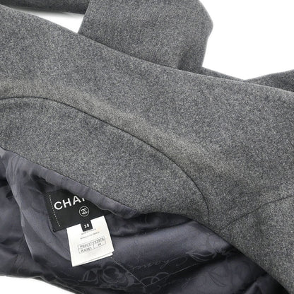 Chanel 2017 Double Breasted Jacket Gray #38