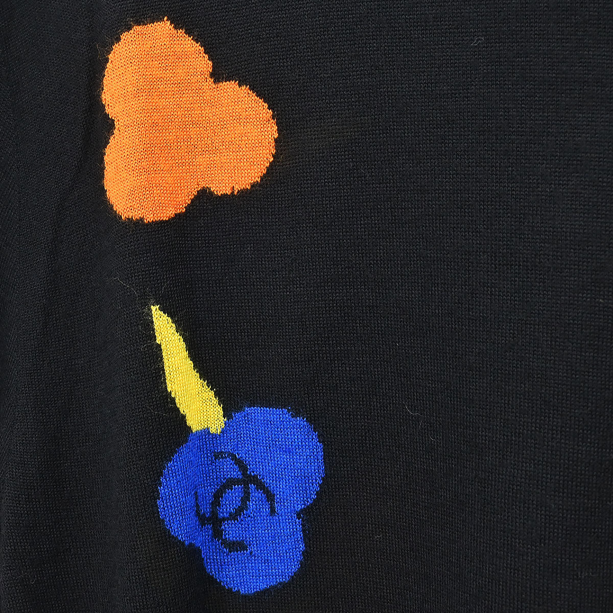 Chanel 2000 Long Sleeve Sweater Top Black #46