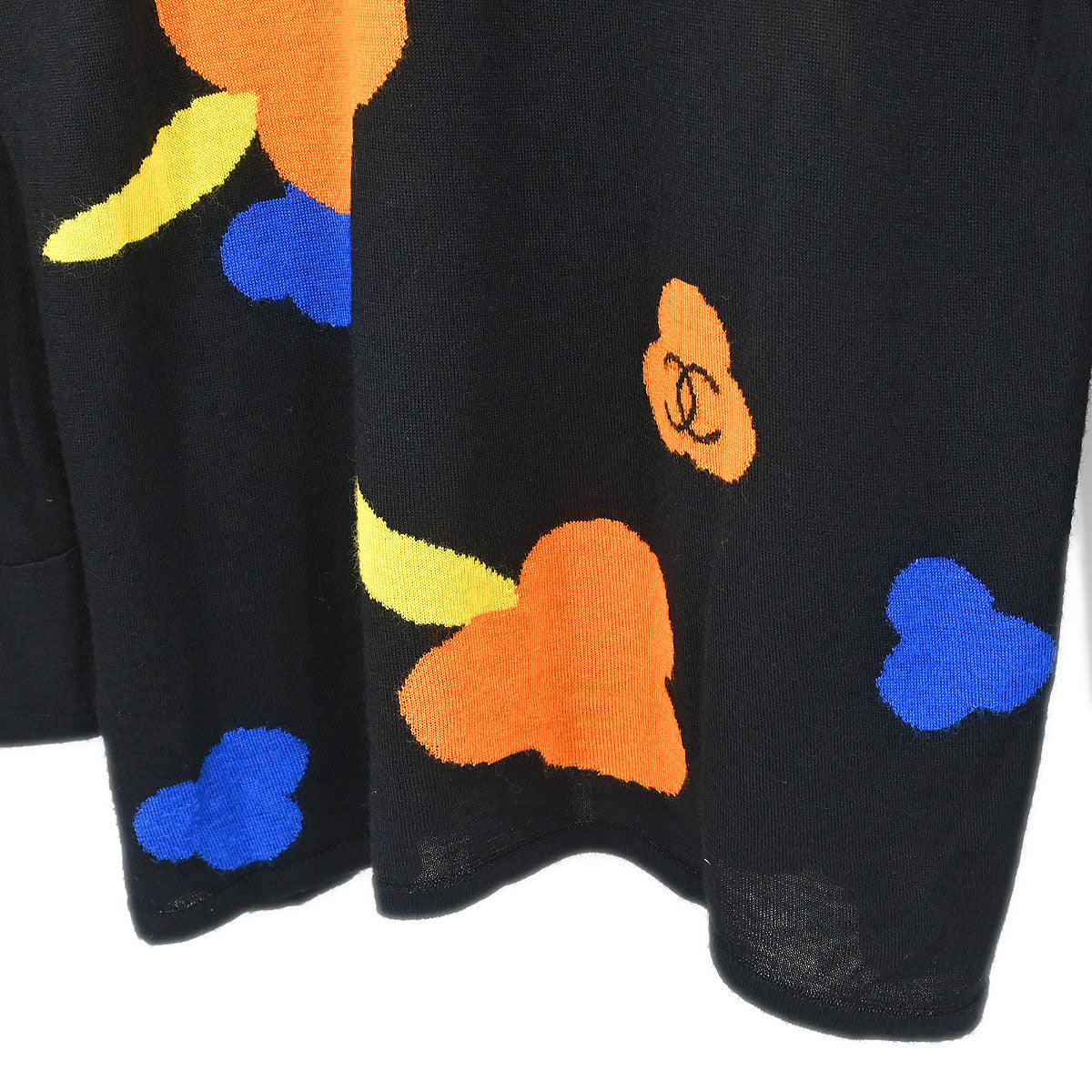 Chanel 2000 Long Sleeve Sweater Top Black #46