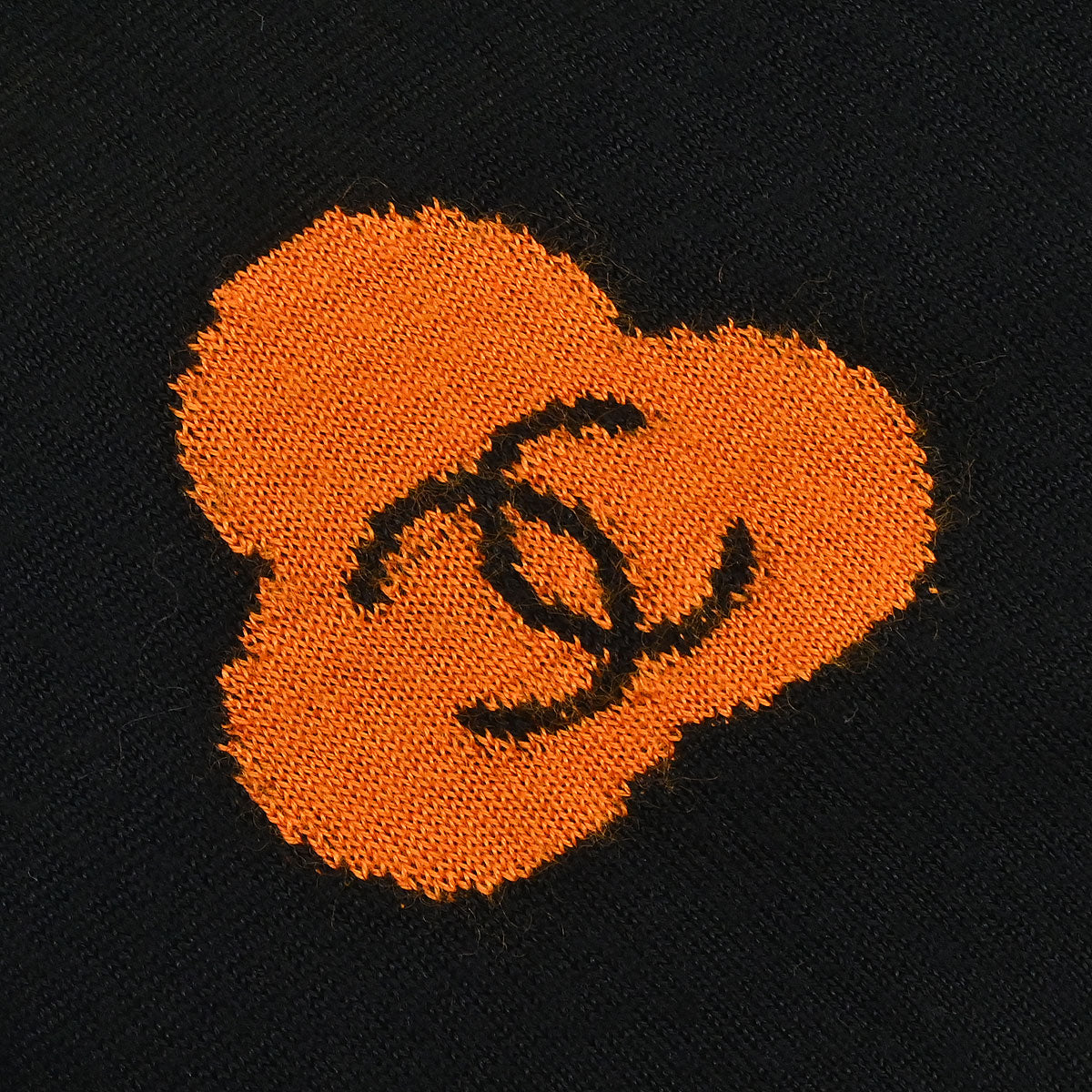 Chanel 2000 Long Sleeve Sweater Top Black #46