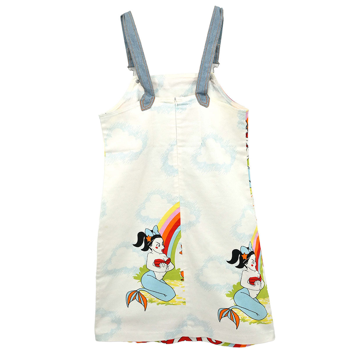 Christian Dior Cartoon Print Sleeveless Tank Top Apron White