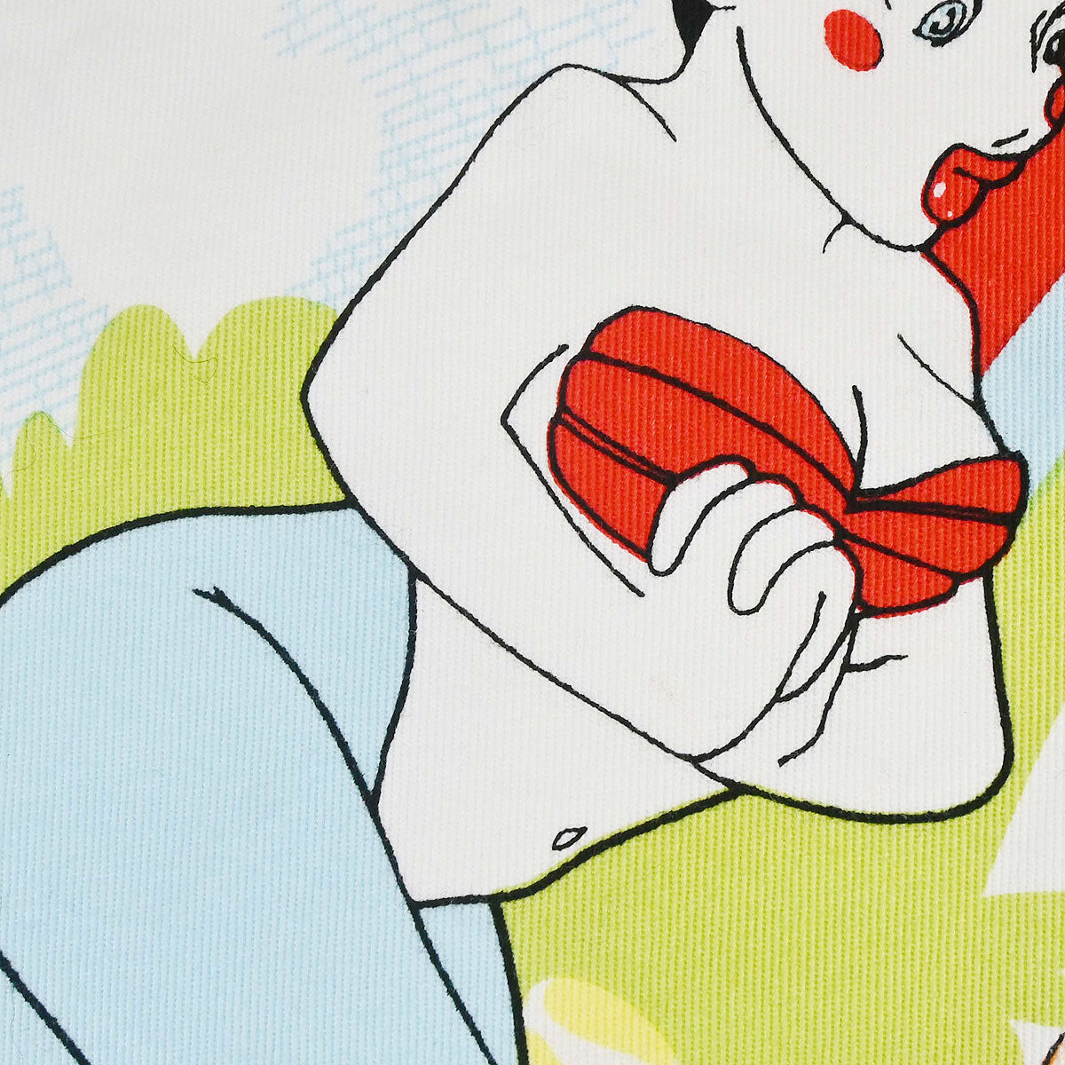 Christian Dior Cartoon Print Sleeveless Tank Top Apron White