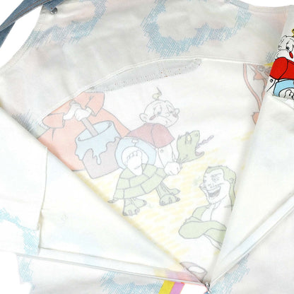 Christian Dior Cartoon Print Sleeveless Tank Top Apron White