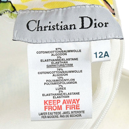 Christian Dior Cartoon Print Sleeveless Tank Top Apron White