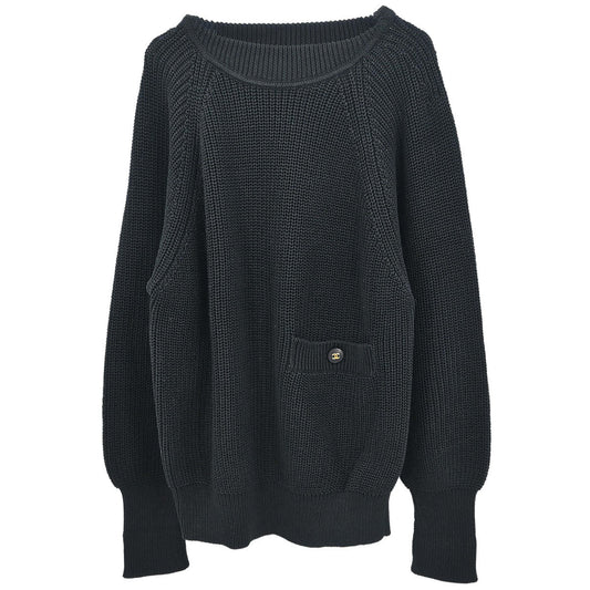 Chanel 1996 Sweater Knit Top Black #38