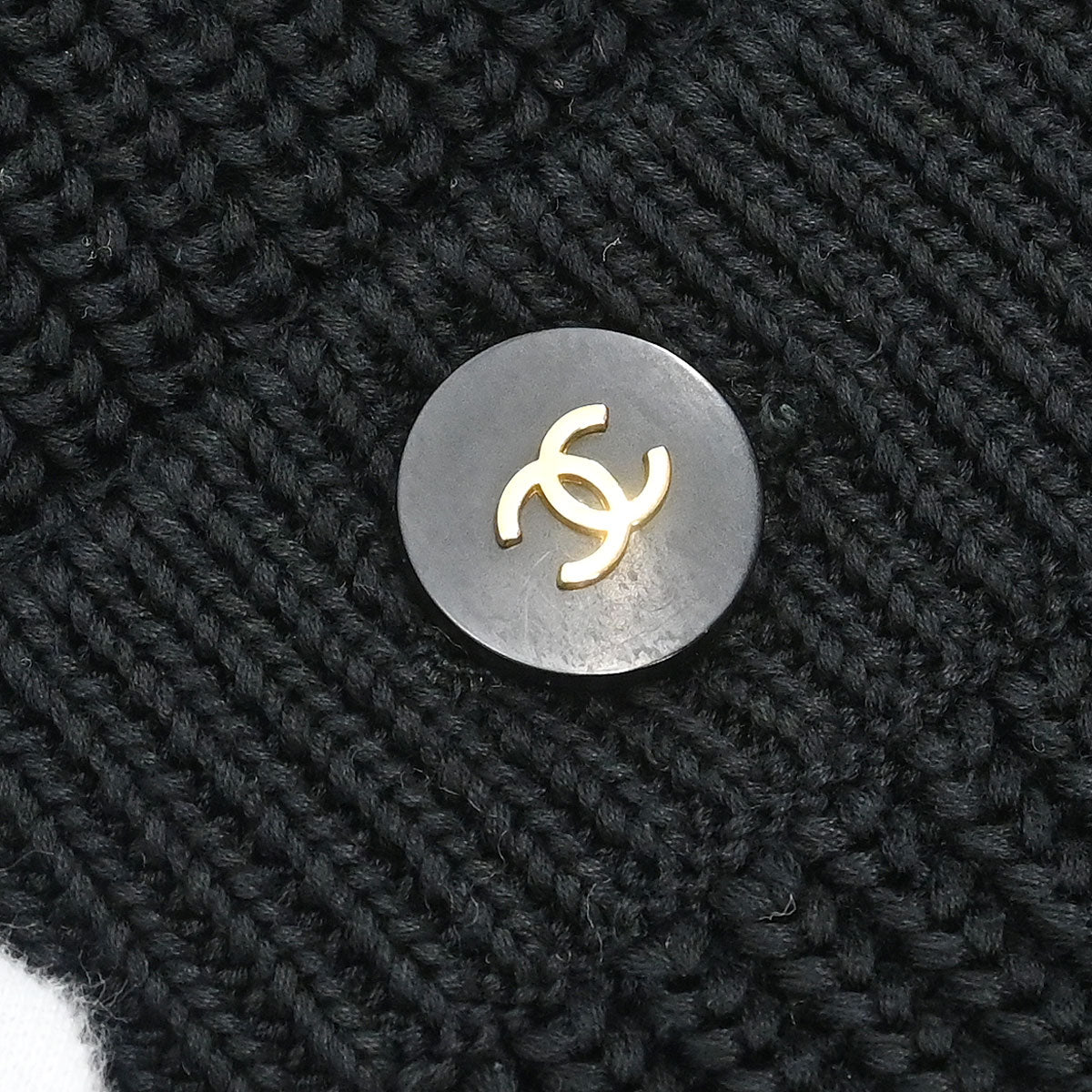 Chanel 1996 Sweater Knit Top Black #38