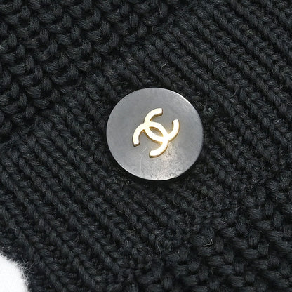 Chanel 1996 Sweater Knit Top Black #38