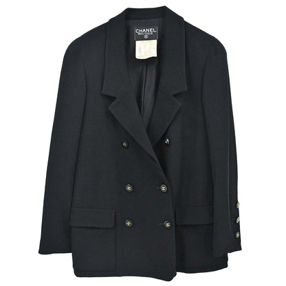 Chanel 1994 Double Breasted Jacket Black 94A #40