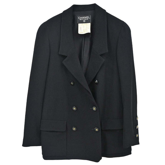 Chanel 1994 Double Breasted Jacket Black 94A #40