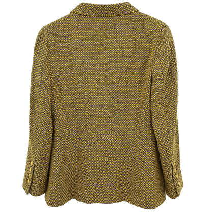 Chanel 1996 Single Breasted Tweed Jacket Brown #42