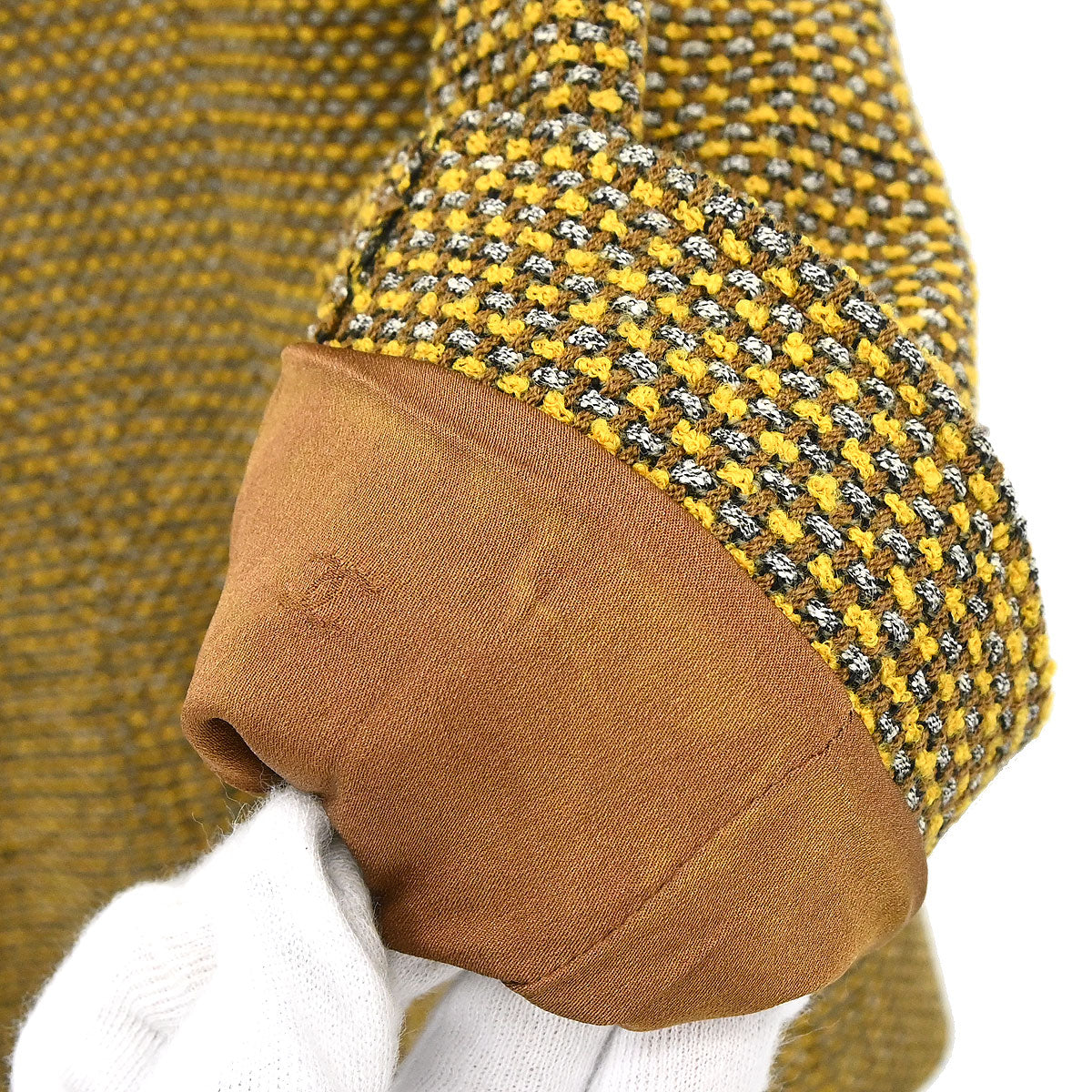 Chanel 1996 Single Breasted Tweed Jacket Brown #42