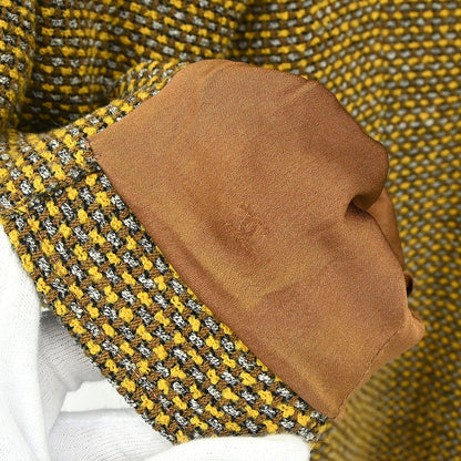 Chanel 1996 Single Breasted Tweed Jacket Brown #42