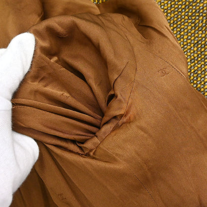 Chanel 1996 Single Breasted Tweed Jacket Brown #42