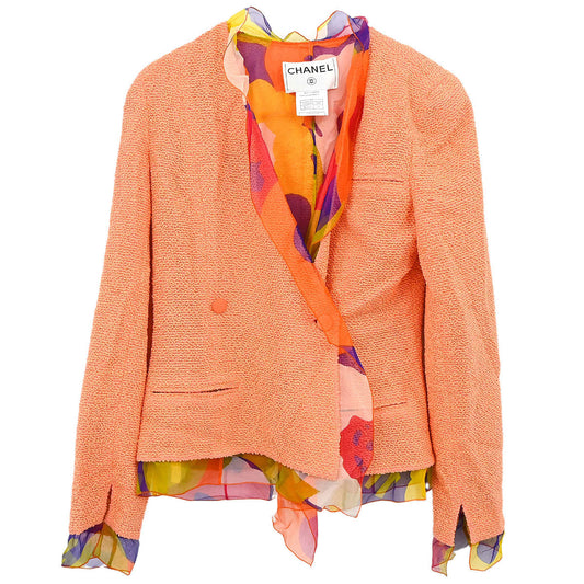 Chanel 2000 Double Breasted Jacket Orange #38