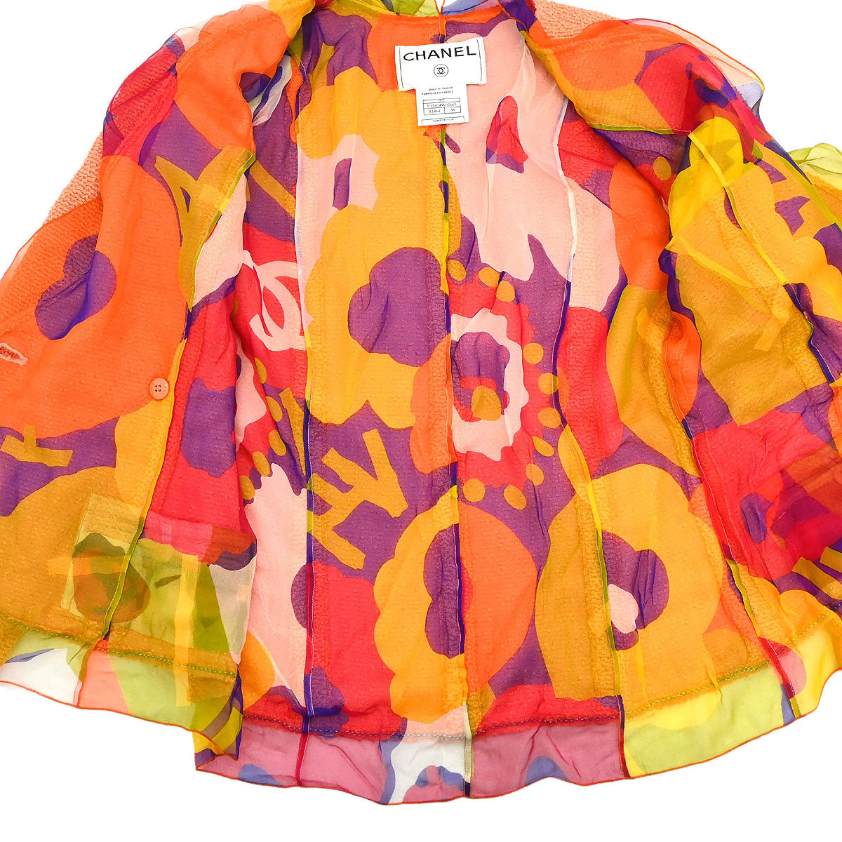 Chanel 2000 Double Breasted Jacket Orange #38