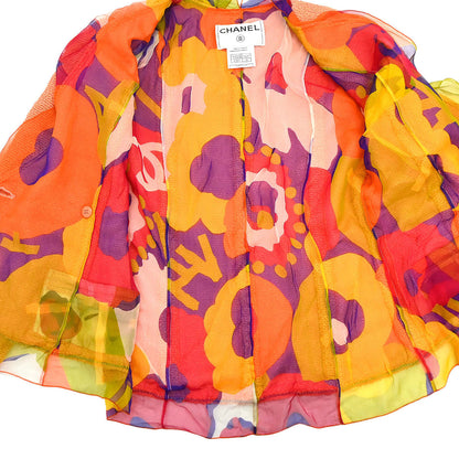 Chanel 2000 Double Breasted Jacket Orange #38