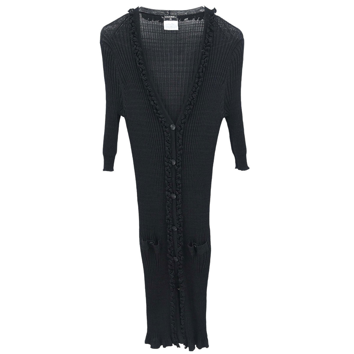 Chanel 2009 Long Cardigan Black #42