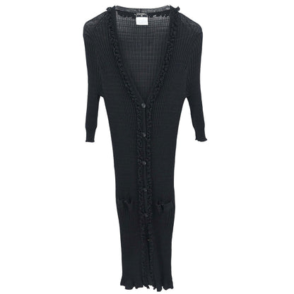 Chanel 2009 Long Cardigan Black #42