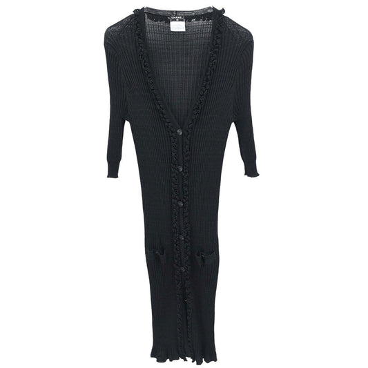 Chanel 2009 Long Cardigan Black #42