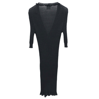 Chanel 2009 Long Cardigan Black #42