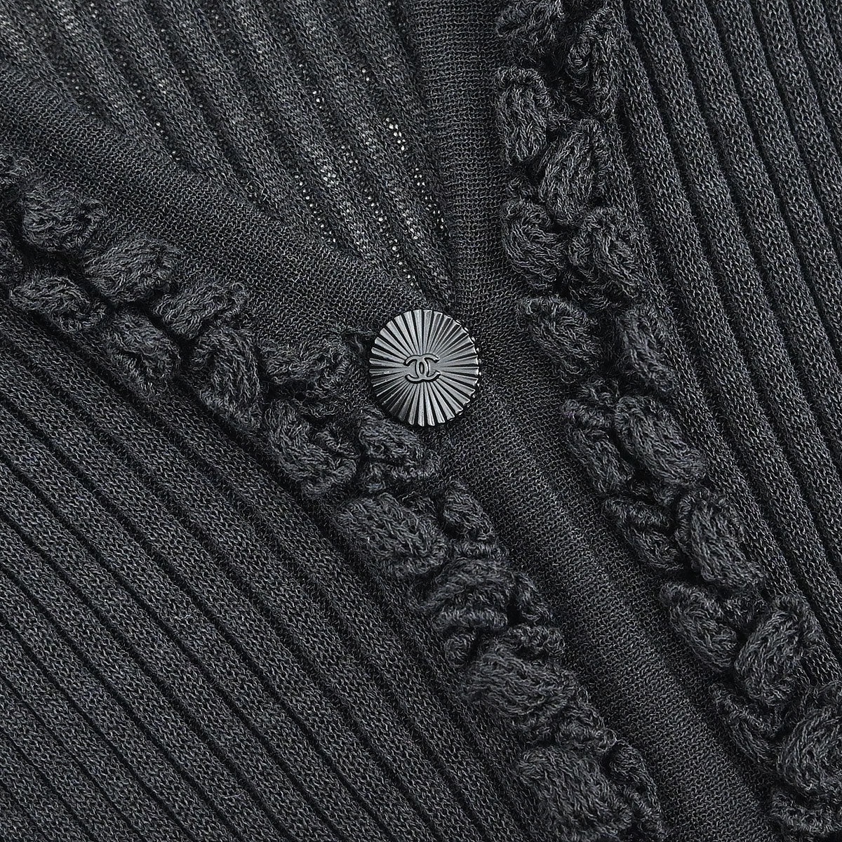 Chanel 2009 Long Cardigan Black #42