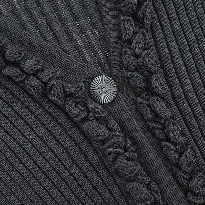 Chanel 2009 Long Cardigan Black #42