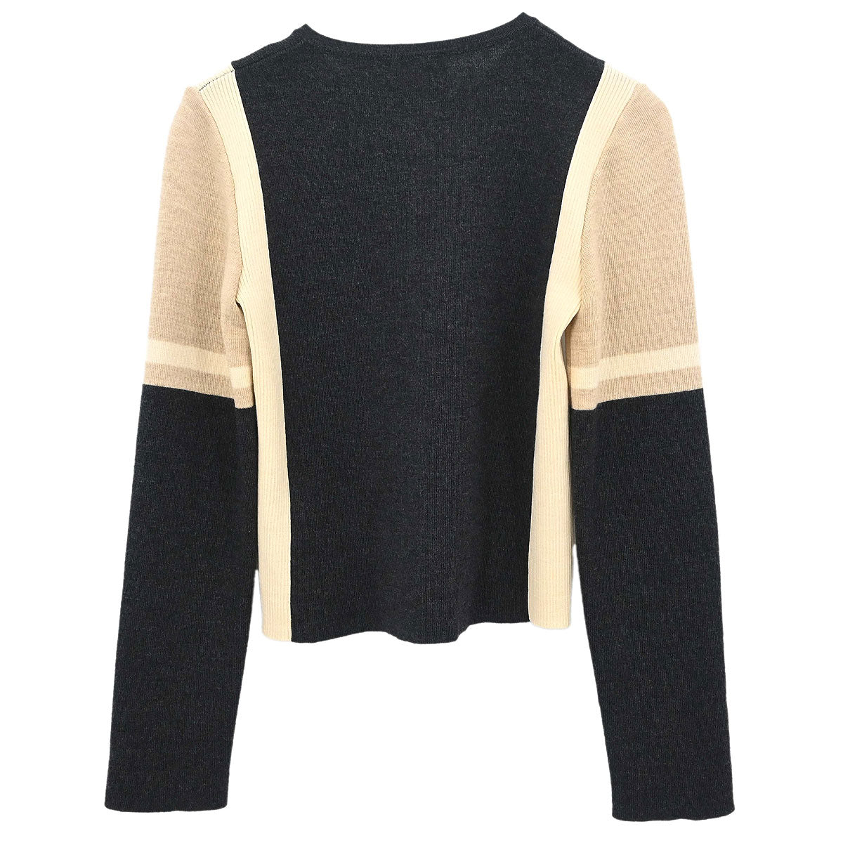 Chanel 2000 Zip Up Cardigan Gray Beige #36