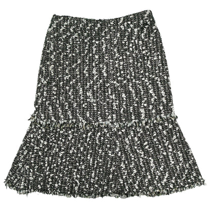 Chanel 2004 Tweed Skirt Green #38