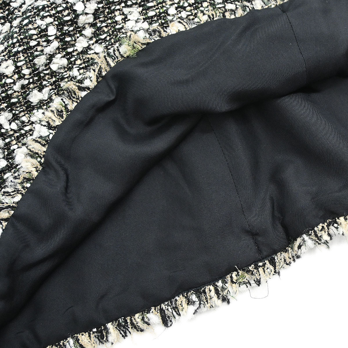 Chanel 2004 Tweed Skirt Green #38