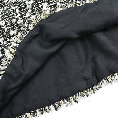 Chanel 2004 Tweed Skirt Green #38