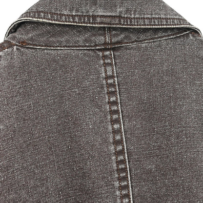 Chanel 2002 Single Breasted Denim Jacket Brown #38