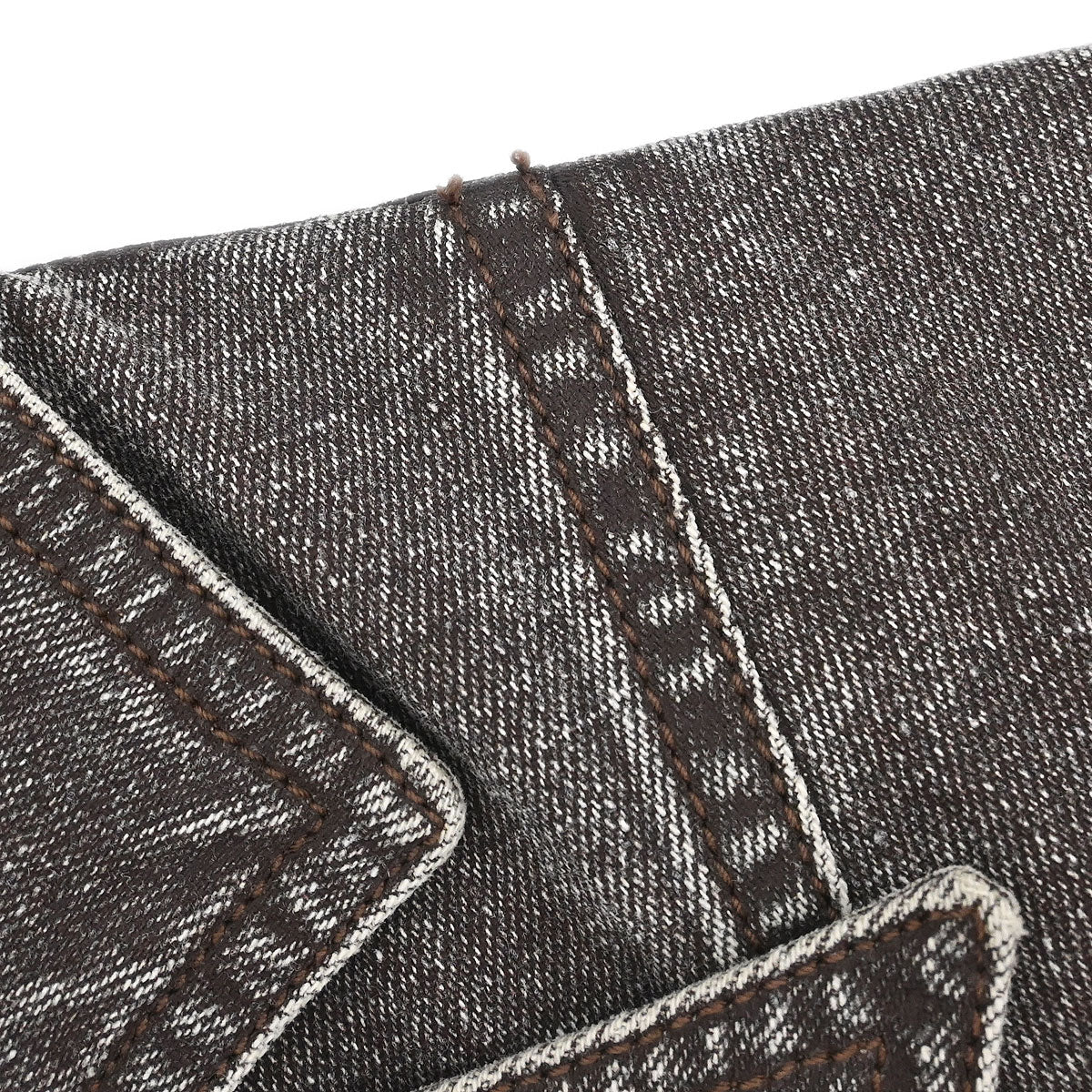 Chanel 2002 Single Breasted Denim Jacket Brown #38
